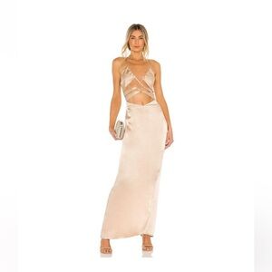 Michael Costello X Revolve Josie Gown Nude
